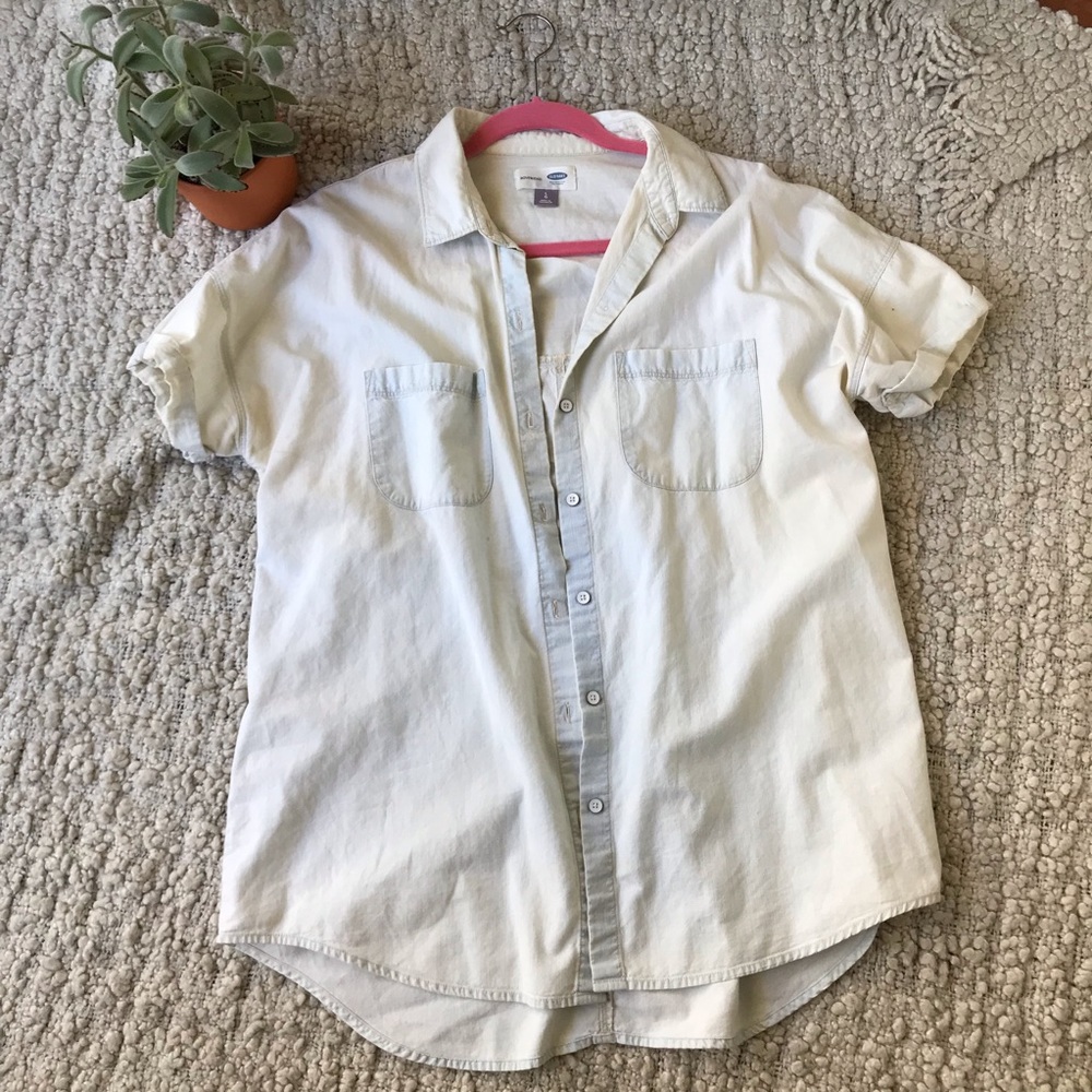 Old navy boyfriend fit chambray Denim shirt - L